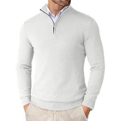 Autumn Men'S Quarter Zip up Sweaters Slim Fit Lightweight Outdoor Mock Neck Pullover Sweaters Half Turtleneck Knitted Streetwear