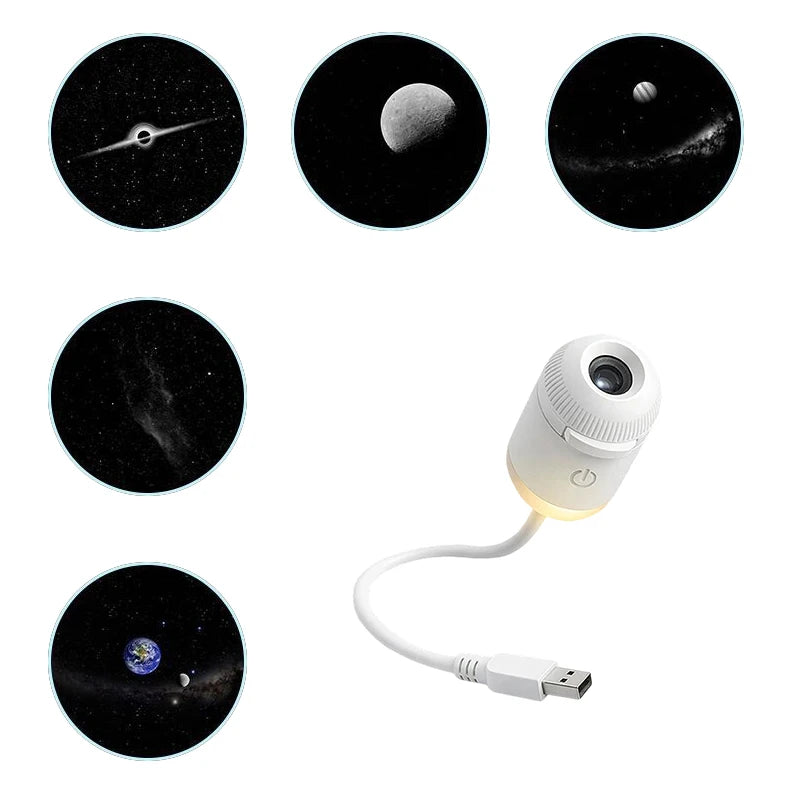 Transform Your Space with the 2-in-1 USB Mini Galaxy Star Projector Night Light – Perfect for Home and Car Ambiance for All Ages