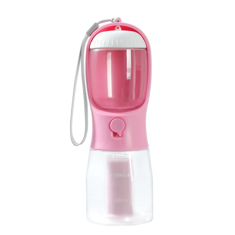Ultimate 3-in-1 Travel Dog Feeder: Portable Pet Water Dispenser & Food Container with Poop Bags for Outdoor Adventures