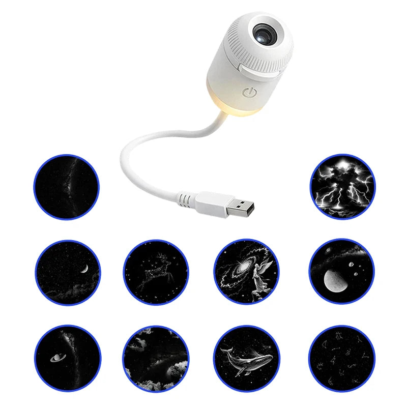 Transform Your Space with the 2-in-1 USB Mini Galaxy Star Projector Night Light – Perfect for Home and Car Ambiance for All Ages