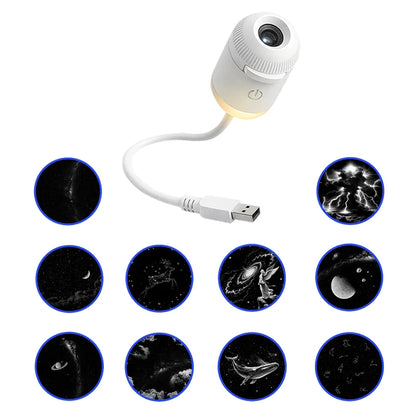 Transform Your Space with the 2-in-1 USB Mini Galaxy Star Projector Night Light – Perfect for Home and Car Ambiance for All Ages