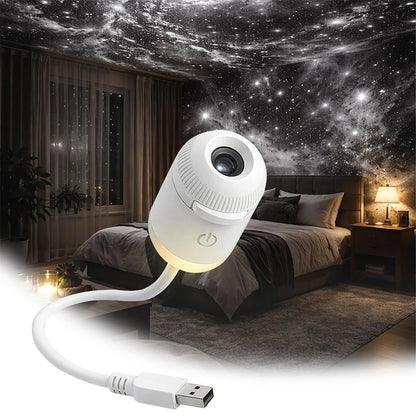 Transform Your Space with the 2-in-1 USB Mini Galaxy Star Projector Night Light – Perfect for Home and Car Ambiance for All Ages