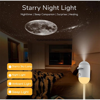 Transform Your Space with the 2-in-1 USB Mini Galaxy Star Projector Night Light – Perfect for Home and Car Ambiance for All Ages