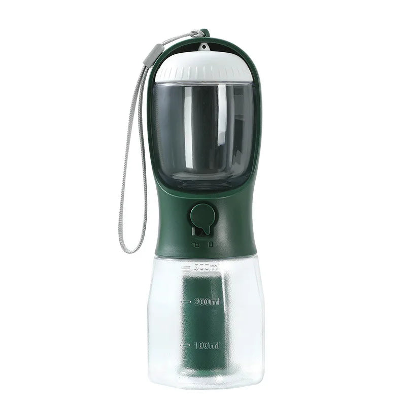 Ultimate 3-in-1 Travel Dog Feeder: Portable Pet Water Dispenser & Food Container with Poop Bags for Outdoor Adventures
