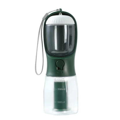Ultimate 3-in-1 Travel Dog Feeder: Portable Pet Water Dispenser & Food Container with Poop Bags for Outdoor Adventures