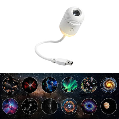 Transform Your Space with the 2-in-1 USB Mini Galaxy Star Projector Night Light – Perfect for Home and Car Ambiance for All Ages