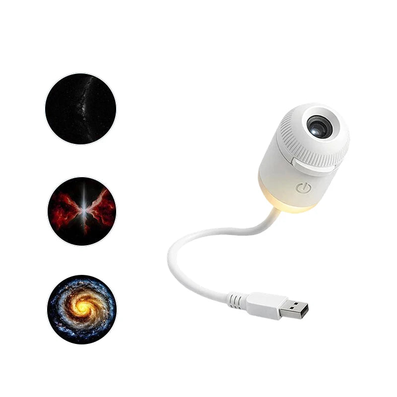 Transform Your Space with the 2-in-1 USB Mini Galaxy Star Projector Night Light – Perfect for Home and Car Ambiance for All Ages