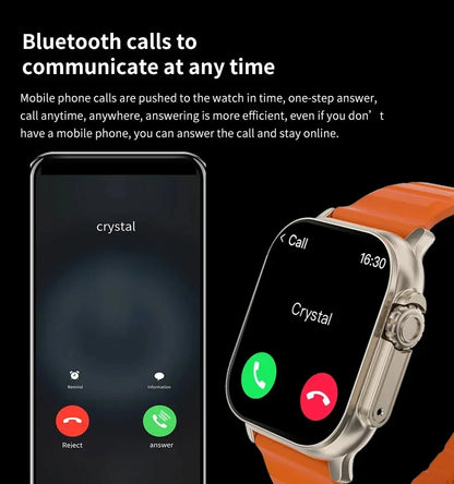 Elevate Your Fitness Journey with the 2026 New Men Smart Watch - 2.01 Inch HD Screen, Bluetooth Calling, and Multi Sport Tracking for Android and iOS