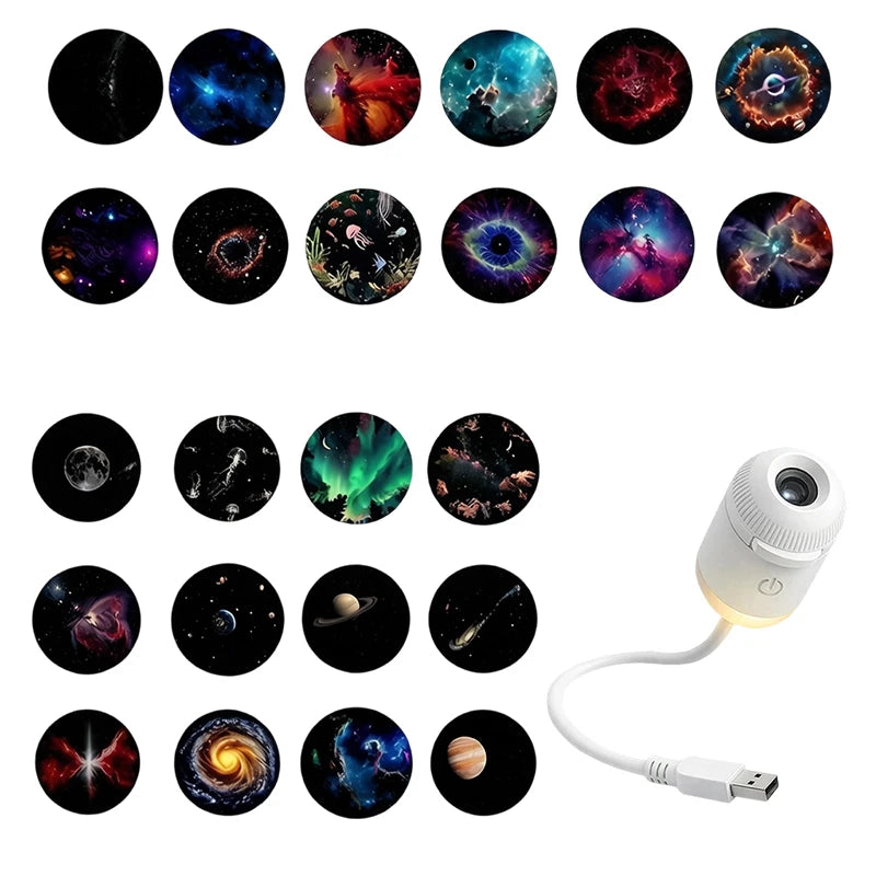 Transform Your Space with the 2-in-1 USB Mini Galaxy Star Projector Night Light – Perfect for Home and Car Ambiance for All Ages