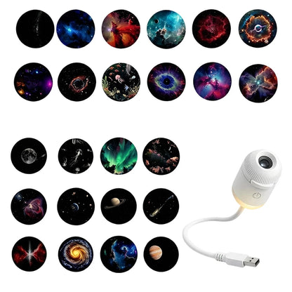 Transform Your Space with the 2-in-1 USB Mini Galaxy Star Projector Night Light – Perfect for Home and Car Ambiance for All Ages